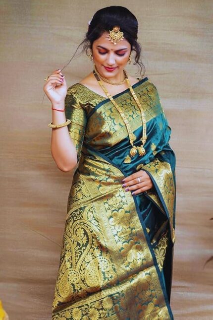 Women's Pure Soft Silk Saree With Blouse