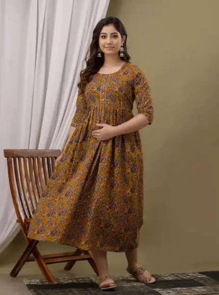 Printed Pure Cotton Anarkali Kurta for Women